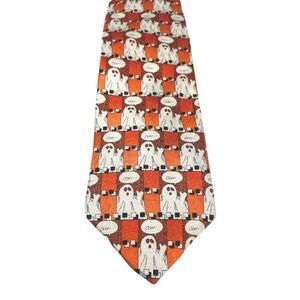 Ghost Novelty Silk Necktie by Hallmark Design Collection